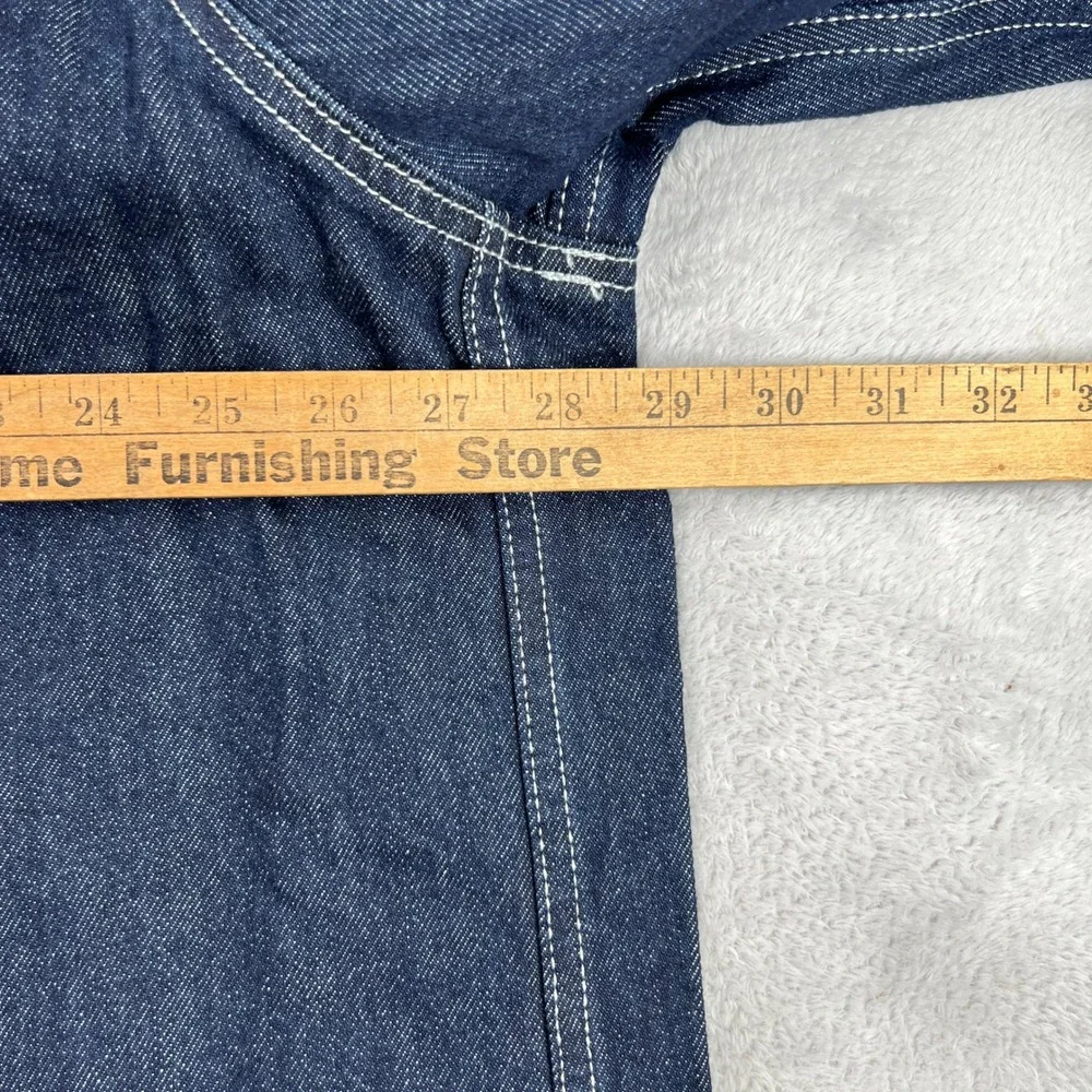 Levi's Chore Coat Jacket XL Dark Wash Blue Denim Mens Workwear Utility 00388 - Picture 8 of 10